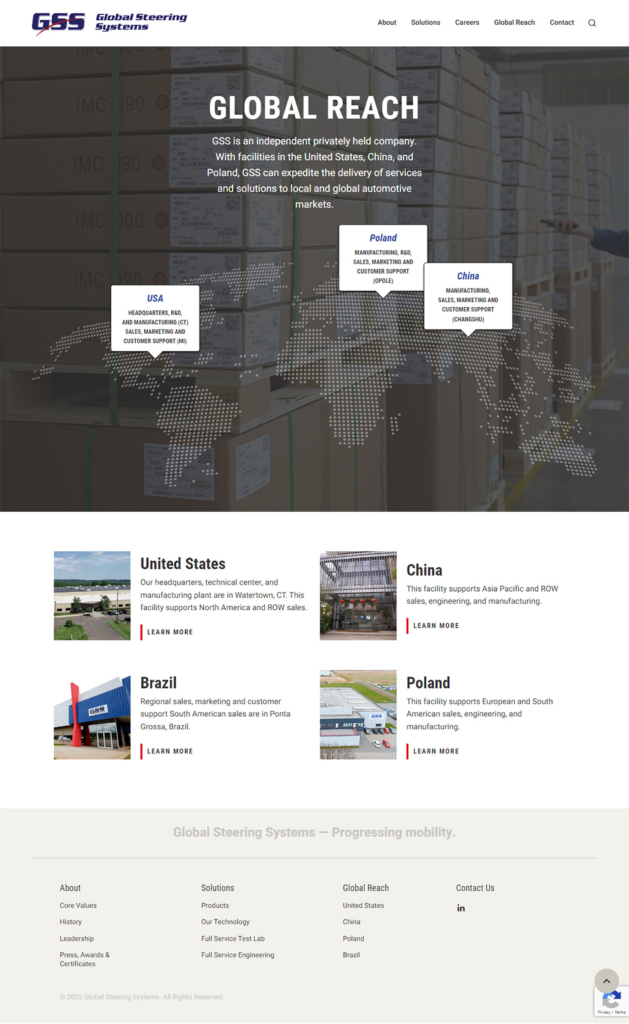 Global Steering Systems Boston Freelance  Designer